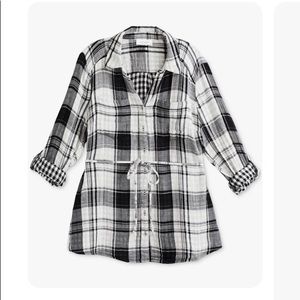 MOTHERHOOD Plaid maternity long sleeves top S